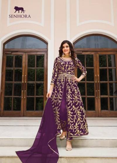 2067 COLOUR BY SENHORA BUTTERFLY NET SALWAR KAMEEZ WHOLESALER IN INDIA